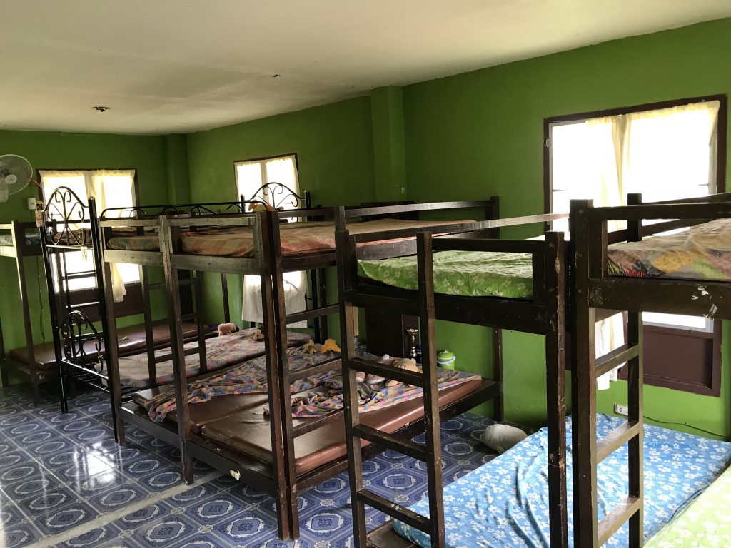 Typical worn-out bunk beds in our children's dormitories